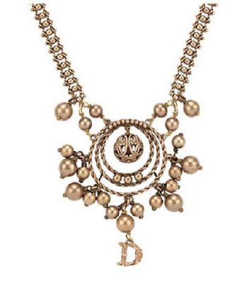 DIOR黃金串珠項鏈參考價格:$500.00