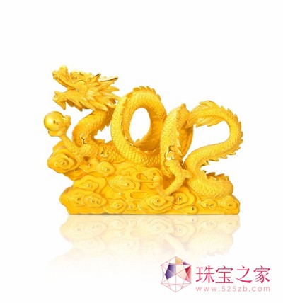 周大福龍年生肖足金擺件-龍騰盛世