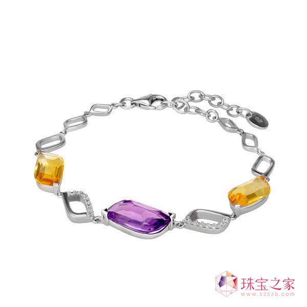 紫水晶+黃水晶手鏈,3865元