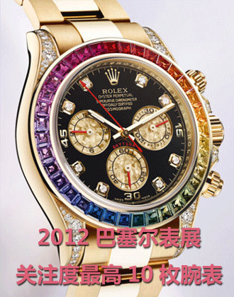 2012巴塞爾表展關(guān)注度最高10枚腕表品
