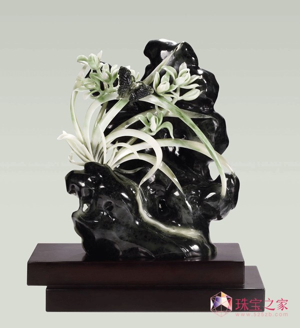 獨山玉蘭花擺件