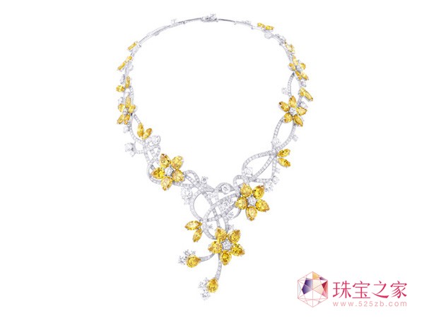 Flor Hada系列艷黃晶鉆項鏈