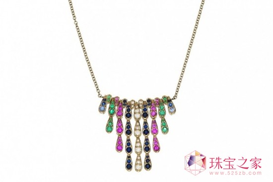 Sabine G 金綠寶石,藍寶石和鉆石項鏈 Sabine G 金綠寶石,藍寶石和鉆石項鏈